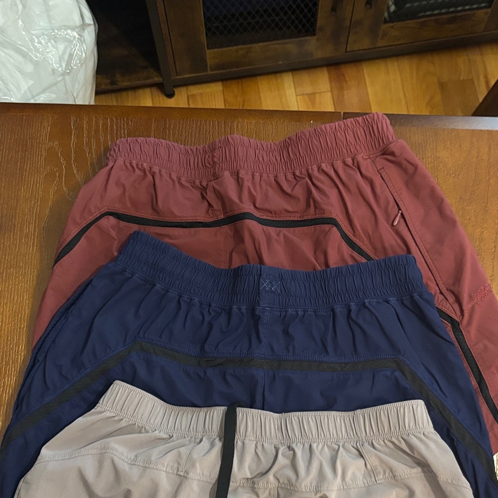 RHONE Men's Athletic Shorts – Burgundy, Navy & Light Gray